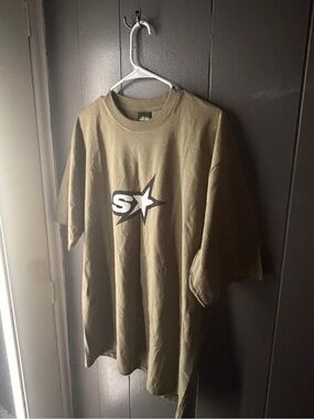 Olive Green Stussy Speedway T-Shirt
